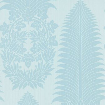 Zoffany Cotswolds Manor Marsden&#039;s Palm Damask Blue Stone 313023