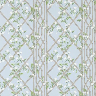 Zoffany Woodville Jasmine Lattice Sky 311332