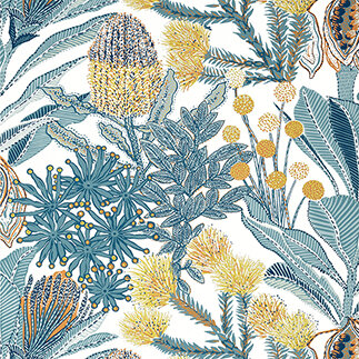 Thibaut Palm Grove Protea Blue T13922