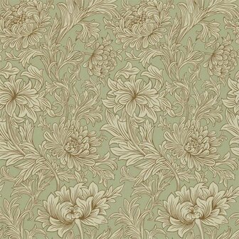 Morris &amp; Co Chrysanthemum Toile Eggshell Gold 216861 