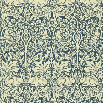 Morris &amp; Co Morris and Friends Wallpapers Brer Rabbit Indigo Vellum DMORBR105