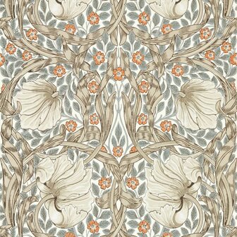 Morris &amp; Co Pimpernel Linen Coral 217364