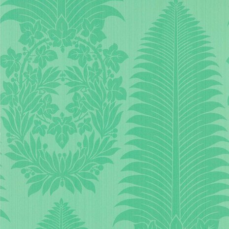 Zoffany Cotswolds Manor Marsden's Palm Damask Pale Poison 313024