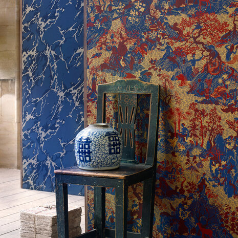 Zoffany Cotswolds Manor Avalonis Como Blue Koi 313021