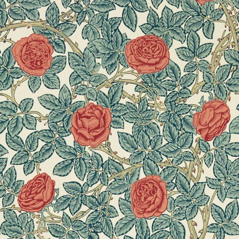 Morris & Co Emery Walker’s House Rambling Rose Emery Blue Madder 217206