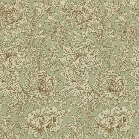 Morris & Co Chrysanthemum Toile Eggshell Gold 216861 