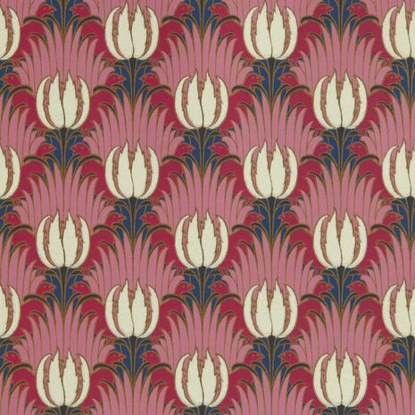 Morris & Co Tulip Bird Amaranth Blush 510030