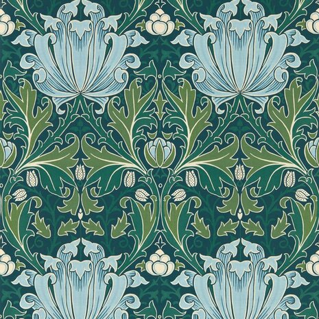 Morris & Co Morris and Friends Wallpapers Helena Indigo Boughs 217359